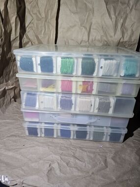 No Boundaries Clear Thread Organizer Box with Multicolor Threads